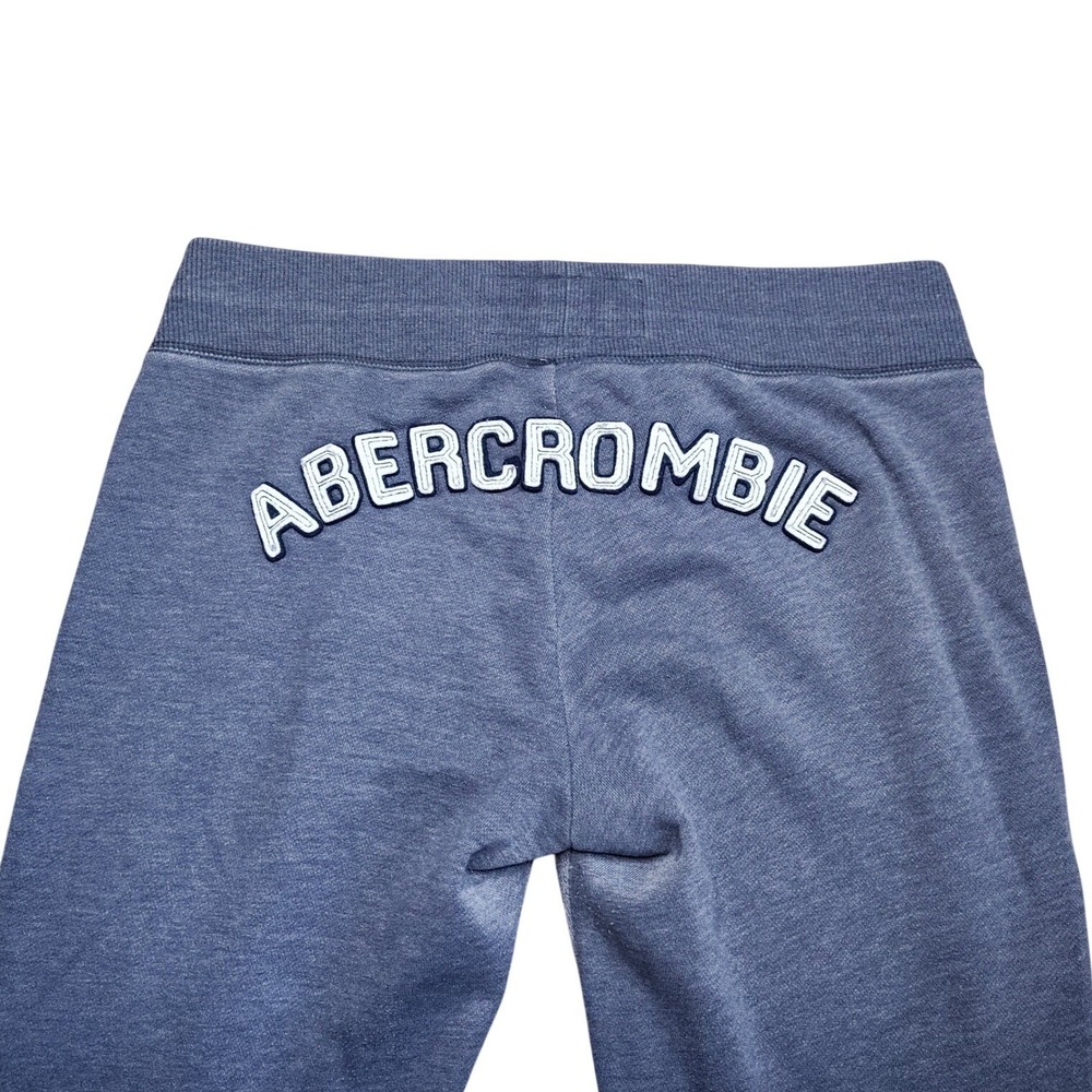 Vintage Abercrombie & Fitch Sweatpants Womens L Blue Flare Leg Y2K Back Logo